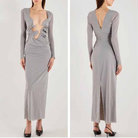 Christopher Esber Gray Moulded Venus Shawl Maxi Dress AU8/US4/Small Party Cockta - Picture 3 of 6